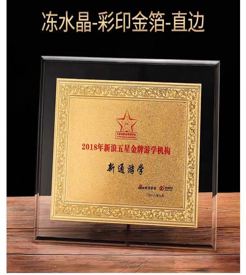 直边水晶冻奖牌（藤花金色）