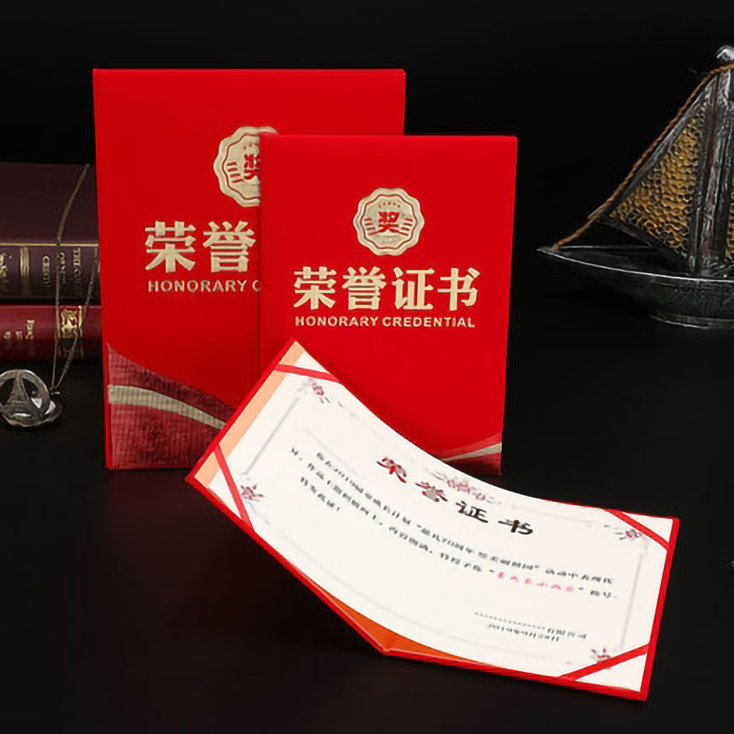 奖花红绒荣誉证书6开  8开  12开(图2)