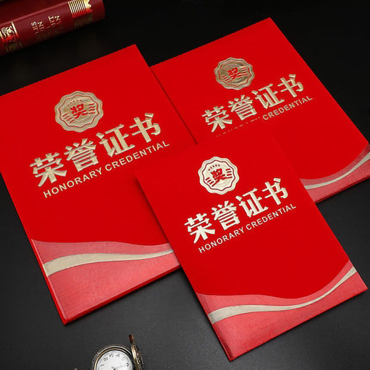 奖花红绒荣誉证书6开  8开  12开(图1)