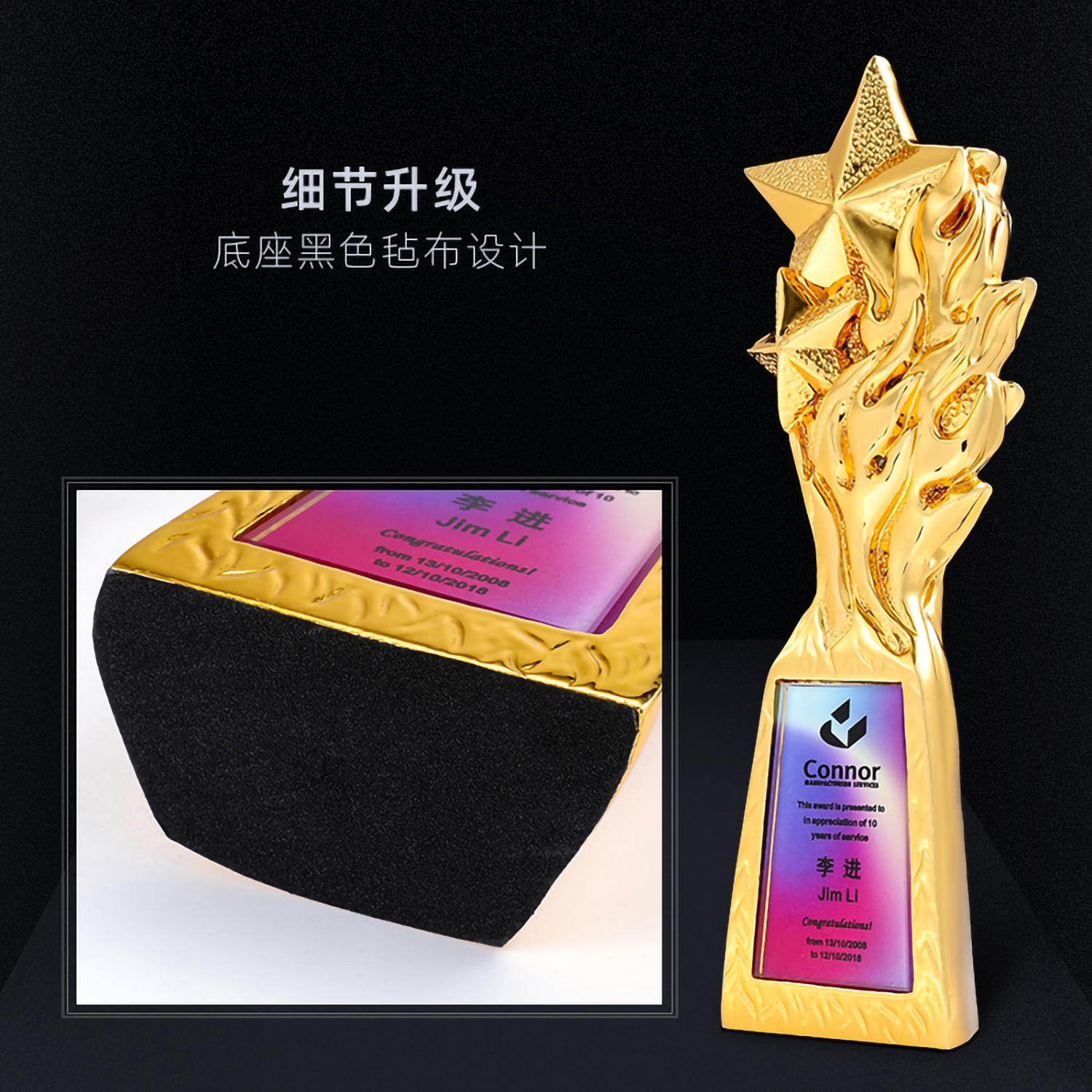 星之火焰炫彩树脂奖杯(图3)