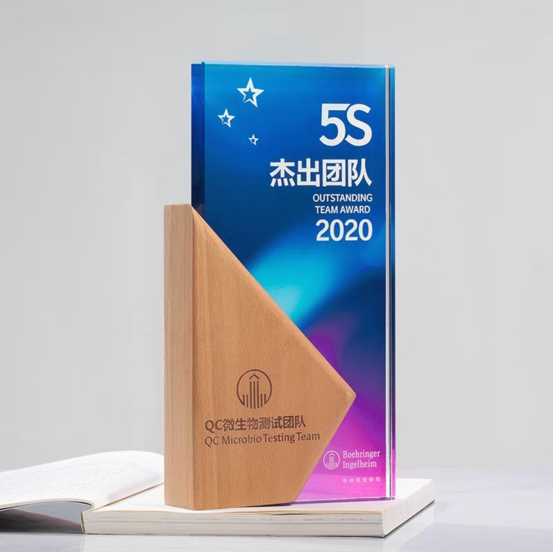 实木镶嵌带五星奖杯(图4)