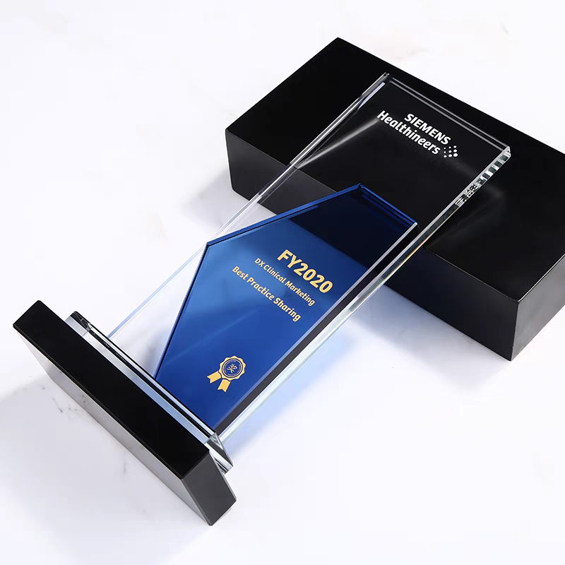 蓝白片水晶奖杯(图2)